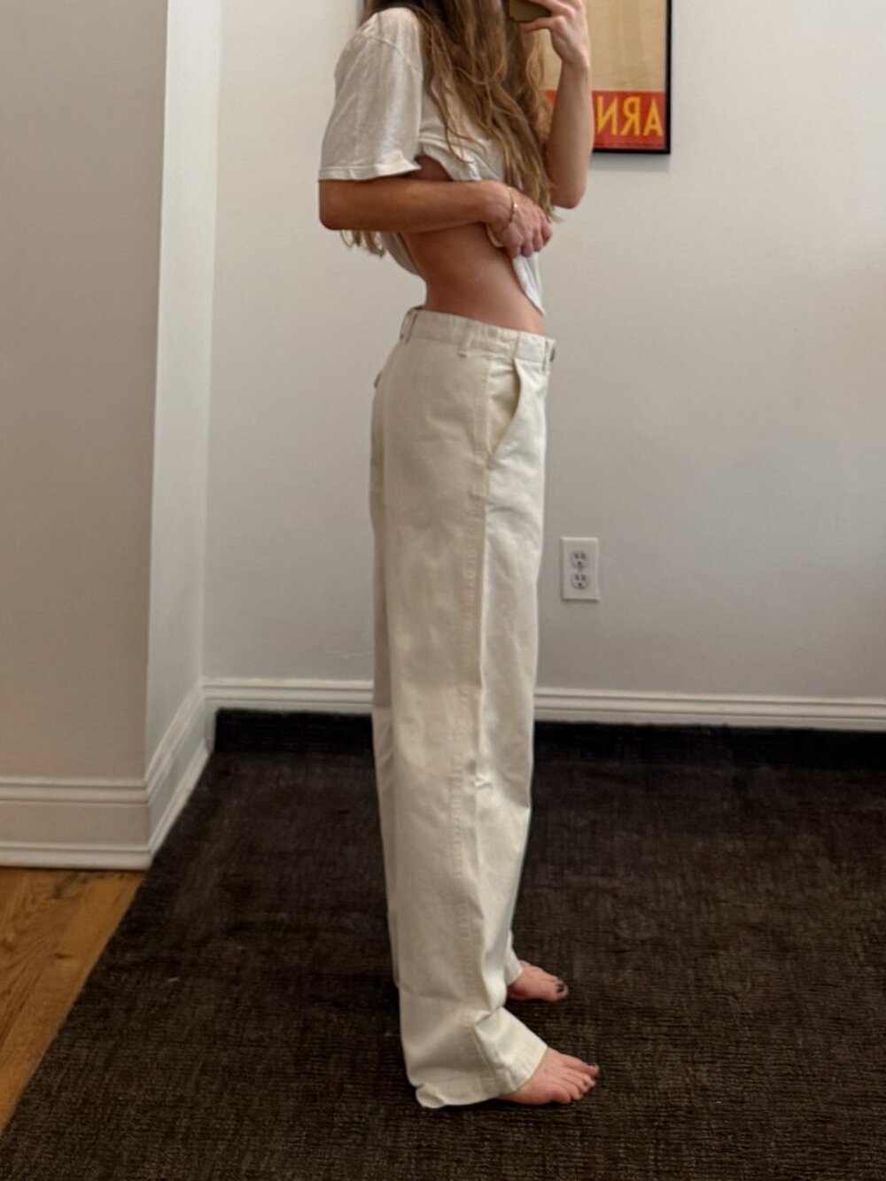 HOPE Stockholm off-white Van Trousers Jeans Size S/M unisex